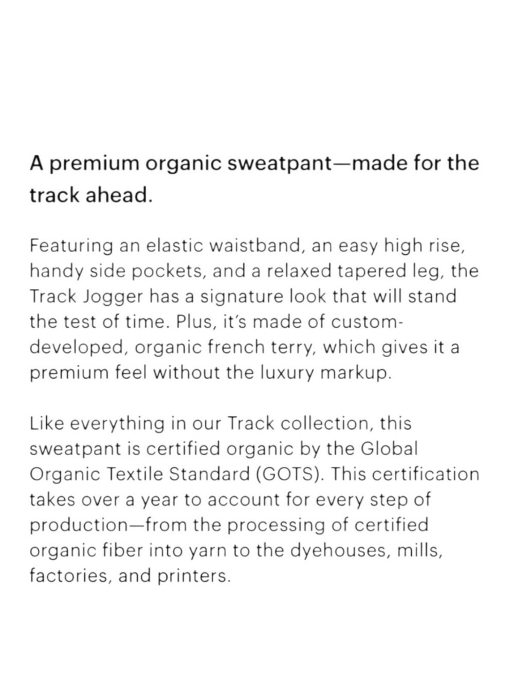 Everlane Track Jogger Sweatpants XS Blue Organic Cotton French Terry Oversized - Picture 10 of 10